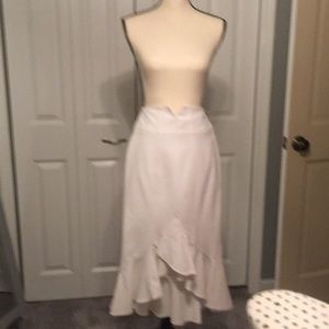 White lined maxi skirt